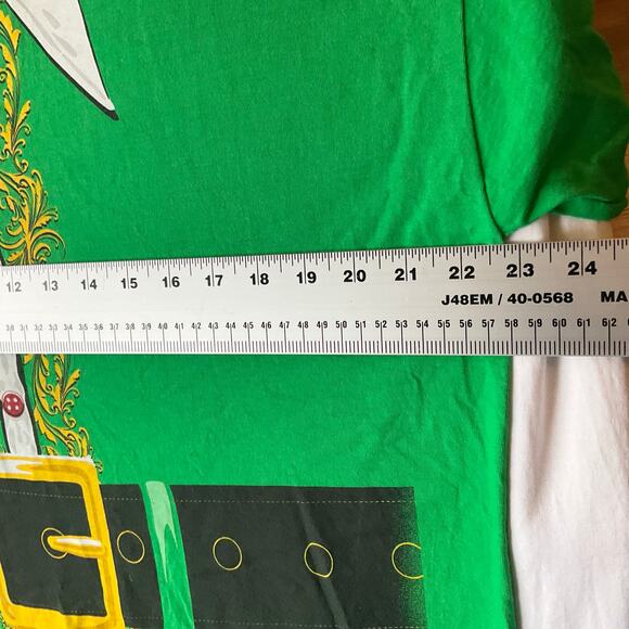 Dec.25th Men Short Sleeve Crewneck T-shirt Size XL, Green, Aldult Elf - Picture 3 of 7
